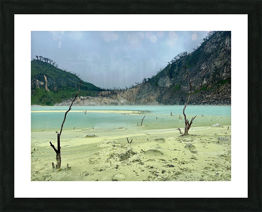 White Crater Java Indonesia 1 Picture Frame print