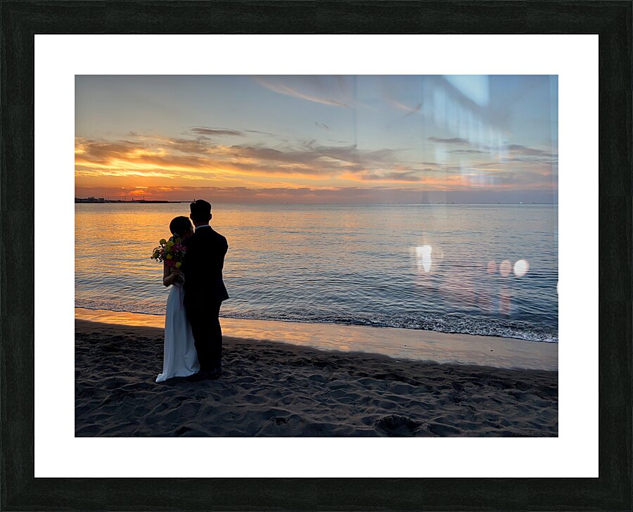 Newlyweds Sunset Beach Jeju South Korea 1 Picture Frame print