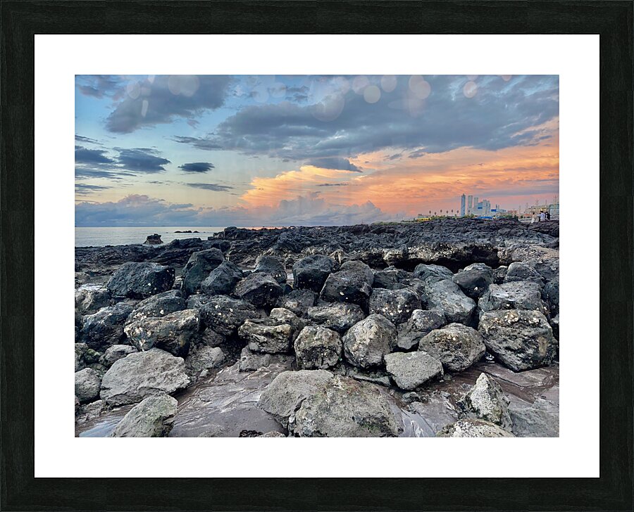 Samyang Beach Sunset Jeju South Korea 5 Picture Frame print