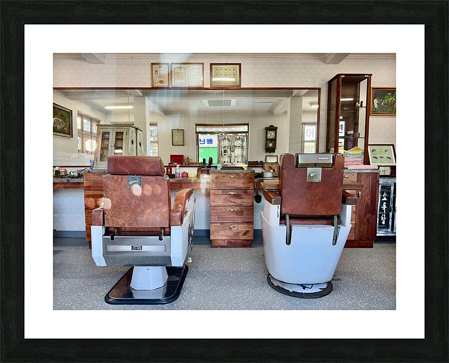 Old Barber Shop Seoul South Korea Picture Frame print