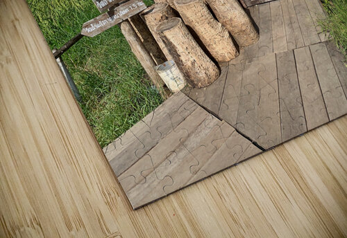 Shack in front of the Temple Jimmy Roy Photos puzzle