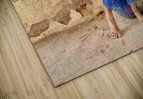 Myanmar Boy with Sling Shot Jimmy Roy Photos puzzle