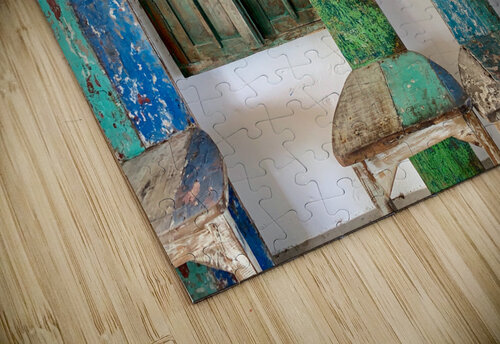 Blue  Green Old Wooden Furniture Jimmy Roy Photos puzzle
