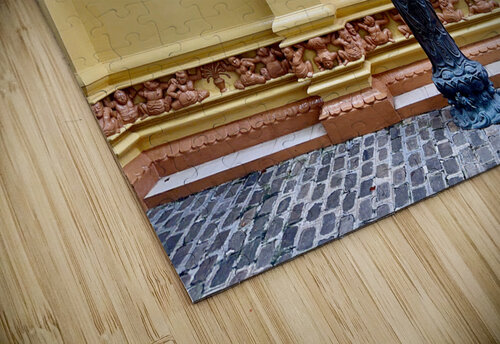 Statues on a Yellow Wall Jimmy Roy Photos puzzle