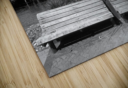 BW Reading on Twin Benches Jimmy Roy Photos puzzle