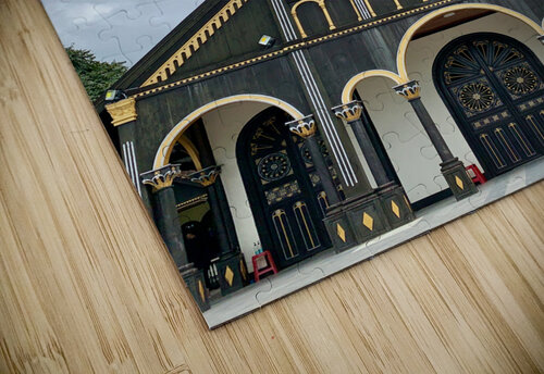 Saint Marys Black Wooden Cathedral of Kon Tum 2. Jimmy Roy Photos puzzle