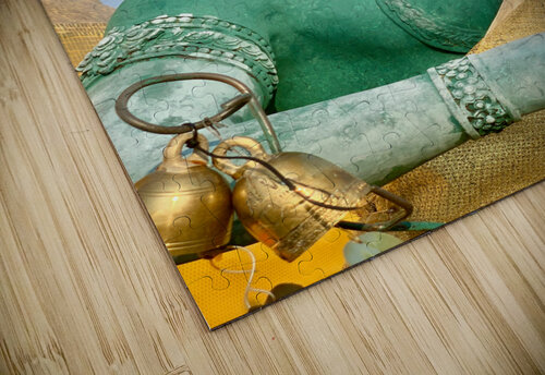 Green Thai Temple Statue Jimmy Roy Photos puzzle