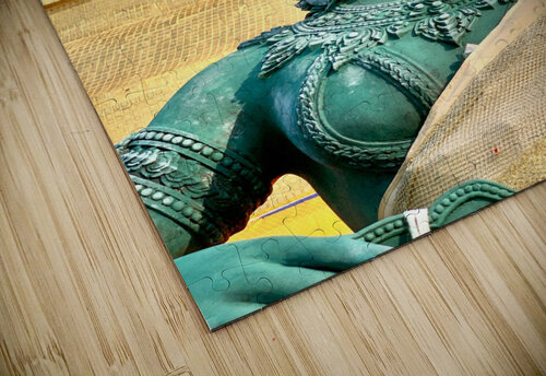 Green Thai Temple Statue 2 Jimmy Roy Photos puzzle