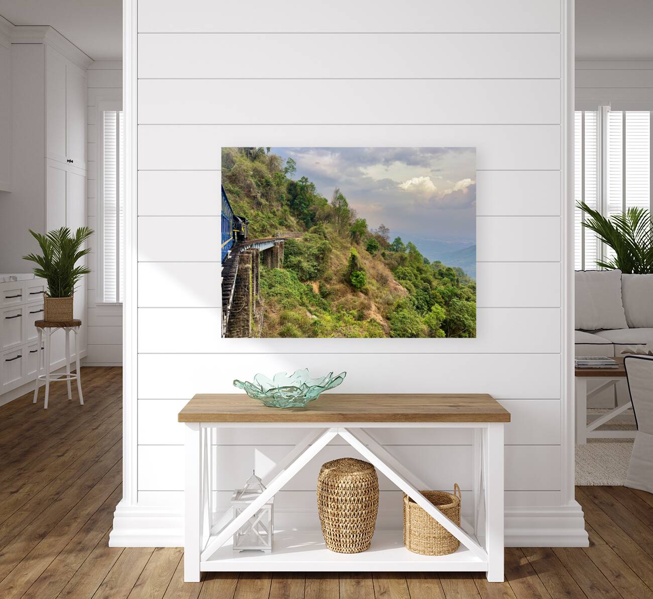 Toy Train by the Mountain Reproduction