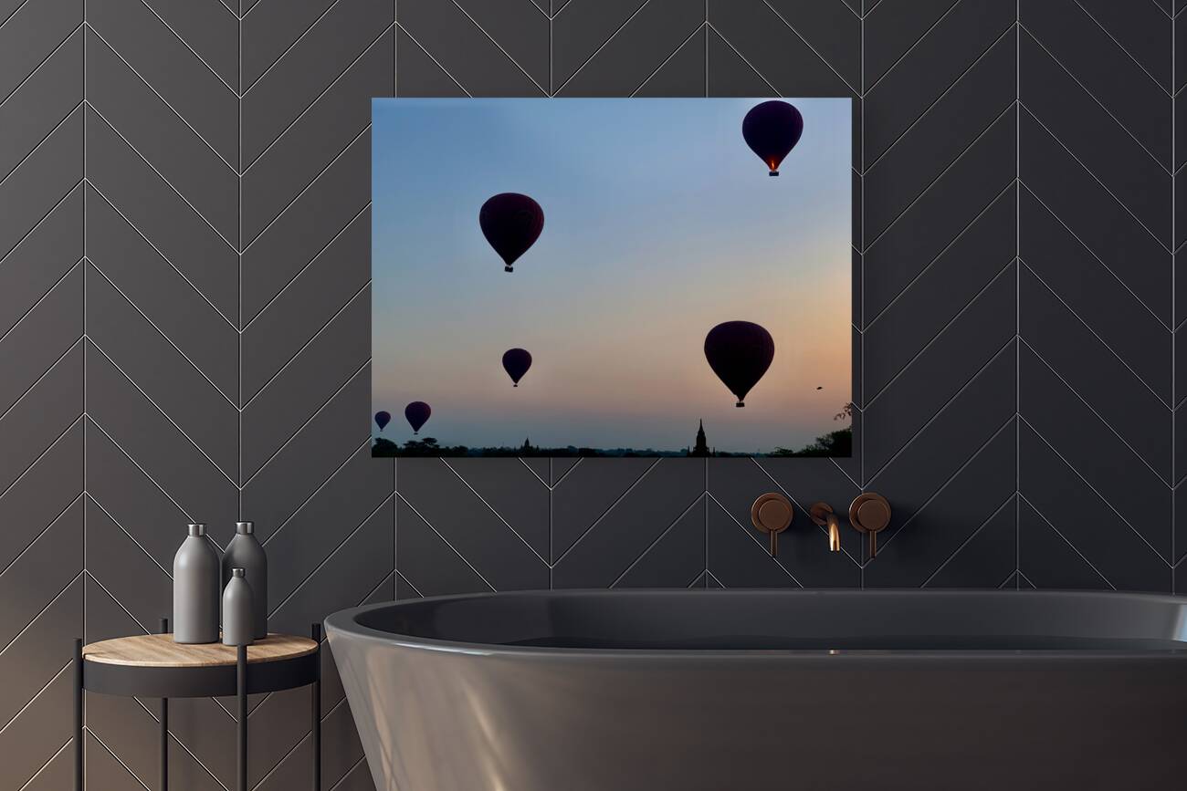 Hot Air Ballons at Sunrise Reproduction