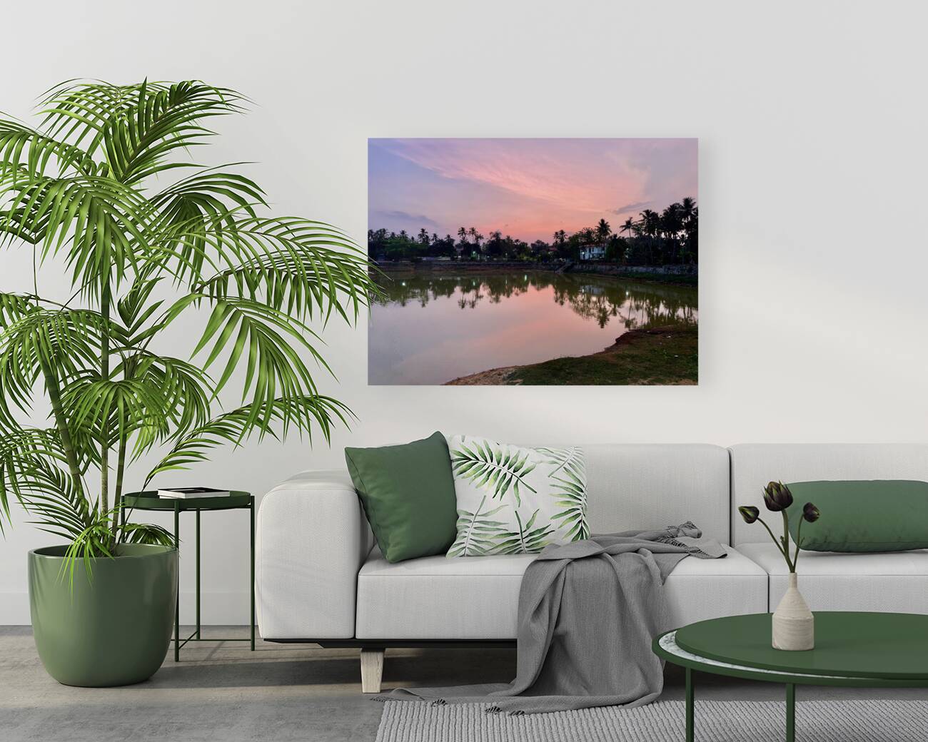 Purple Reflection on the Lake Reproduction