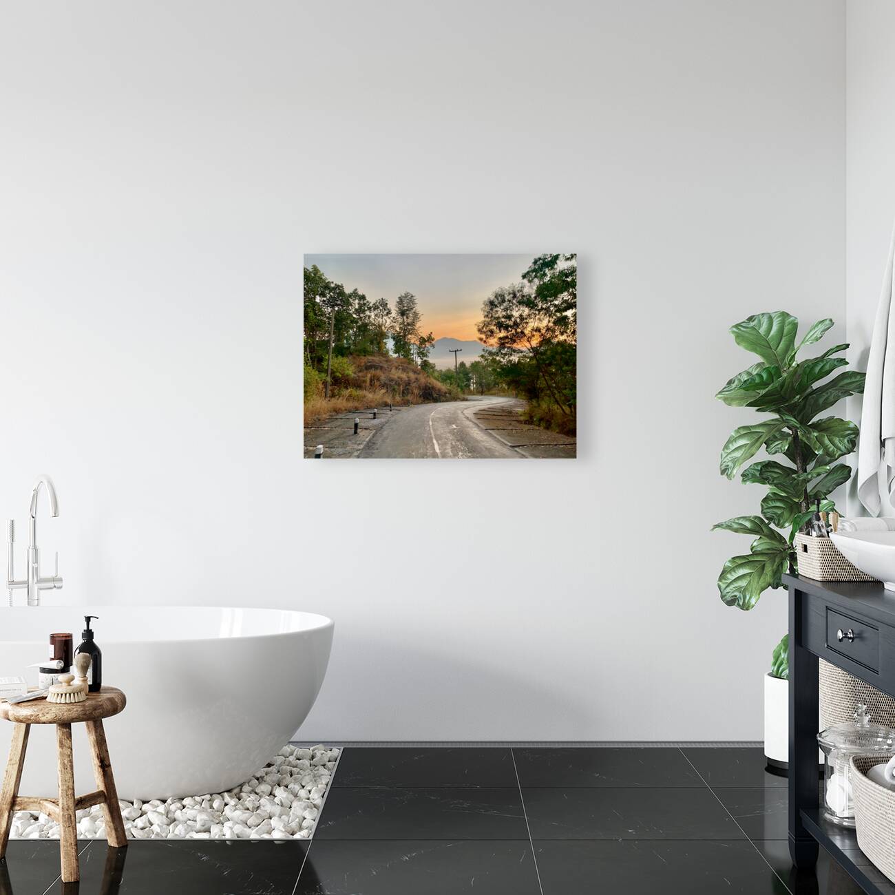 Sunrise Windy Road Reproduction