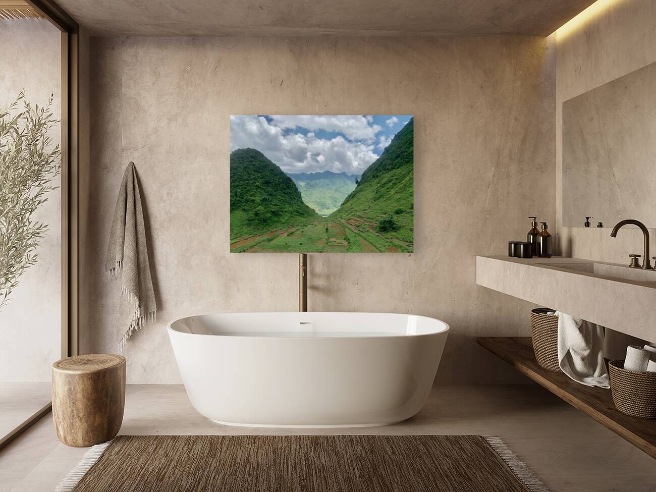 V Shaped Mountains Reproduction