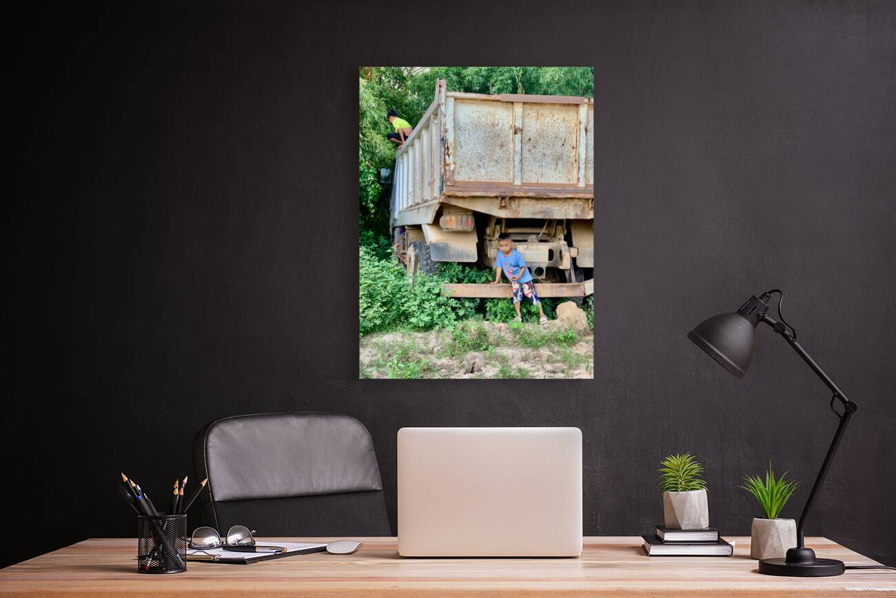 Playing with the Big Truck Reproduction