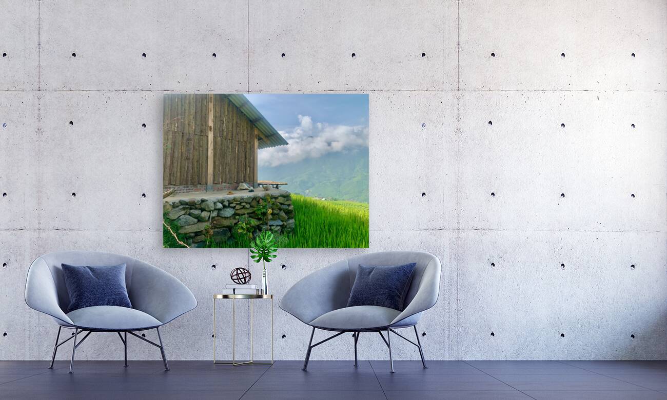 House in the Rice Fields Reproduction