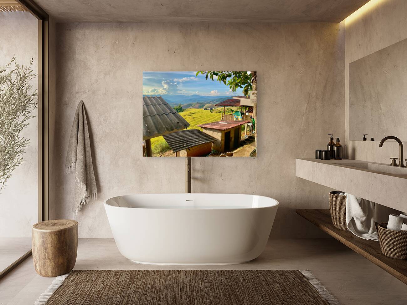 Rice Fields Village Reproduction