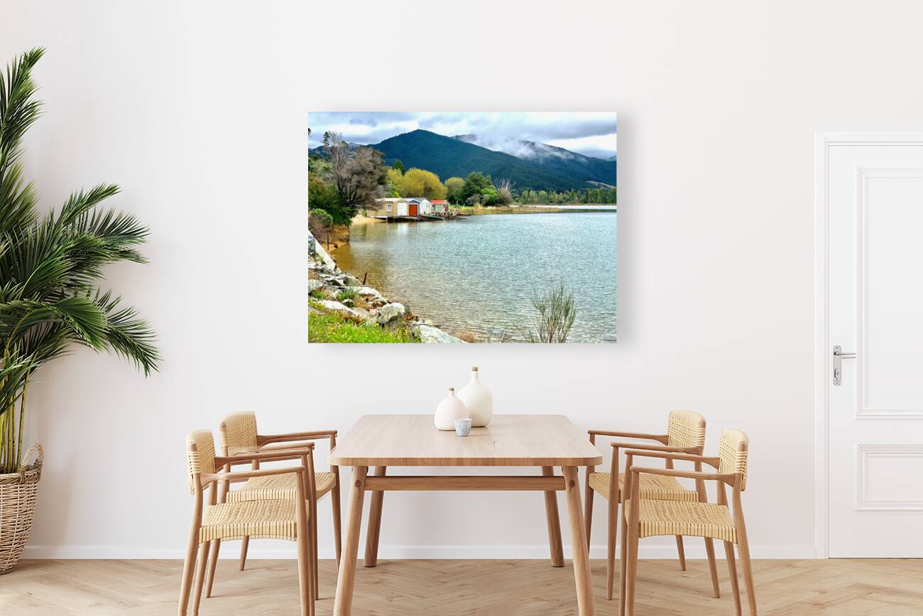 Huts on the Lake Reproduction