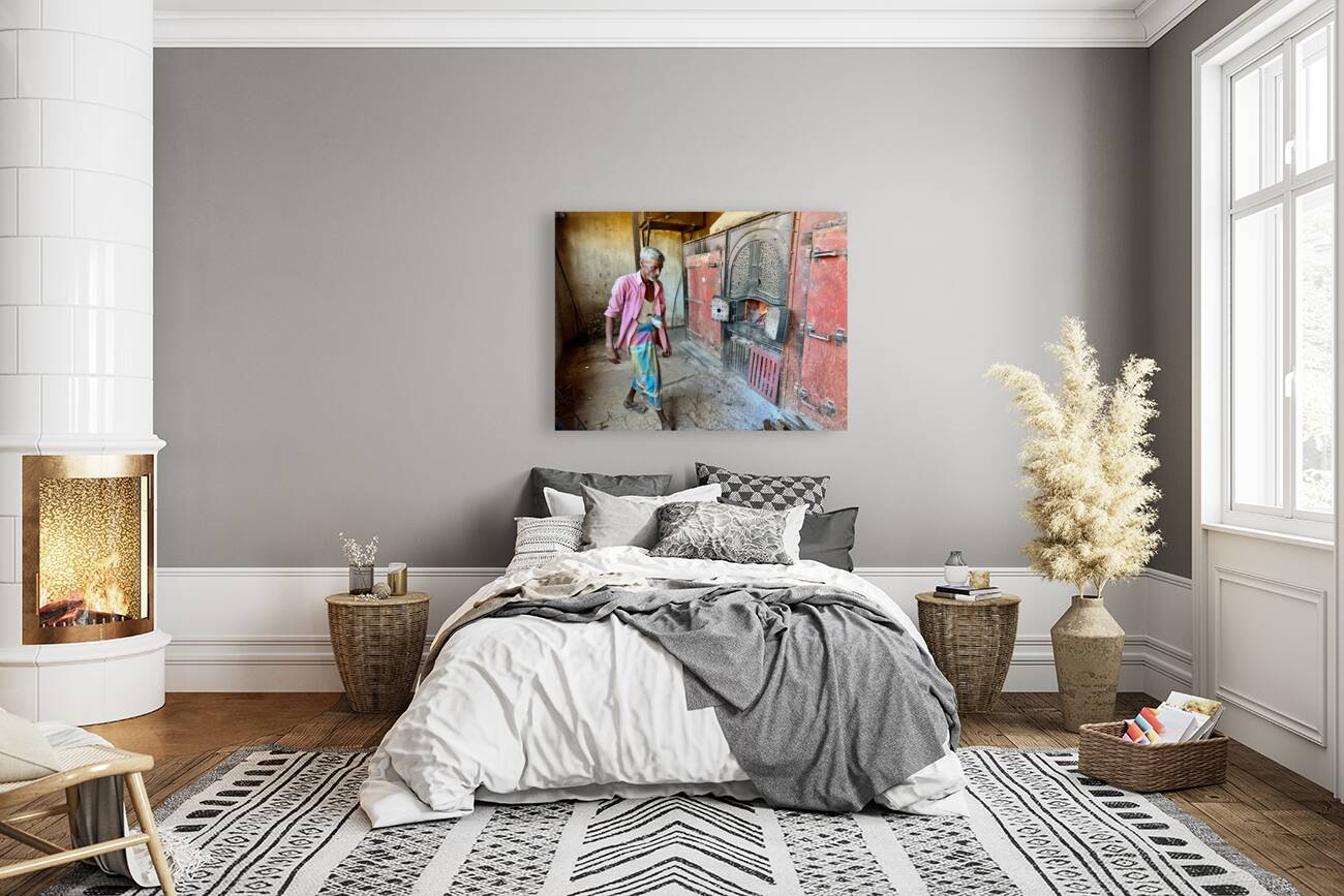 Man Fuelling Up the Fire Reproduction