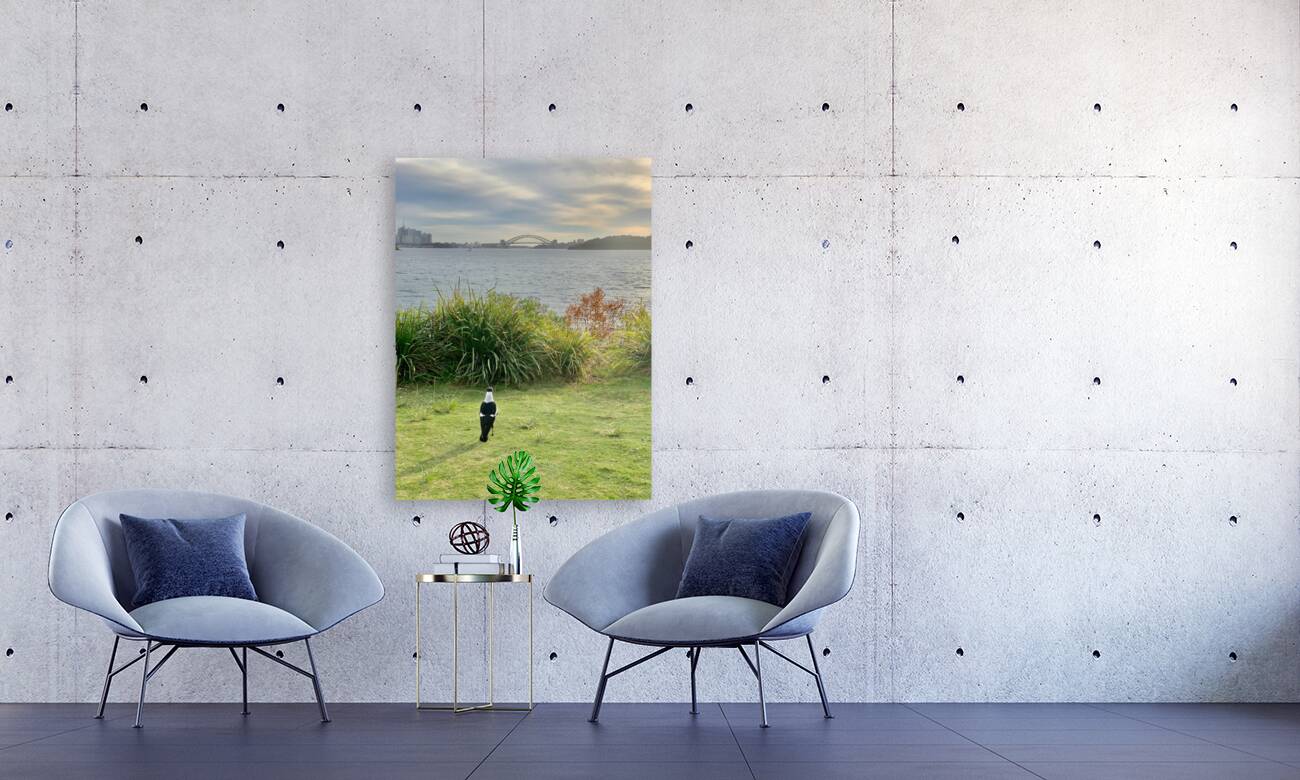 Bird Looking at the Bridge Reproduction