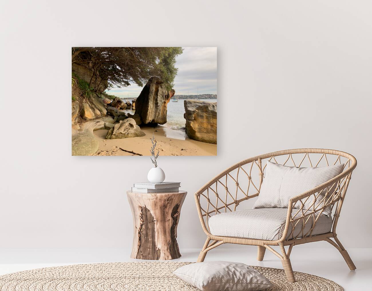 Sideway Rock on the Beach Reproduction