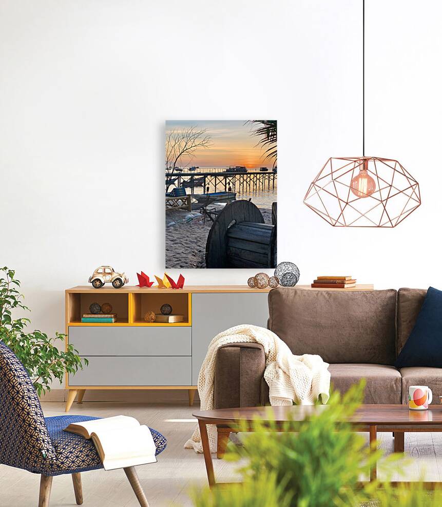 Sunset From the Beach Reproduction