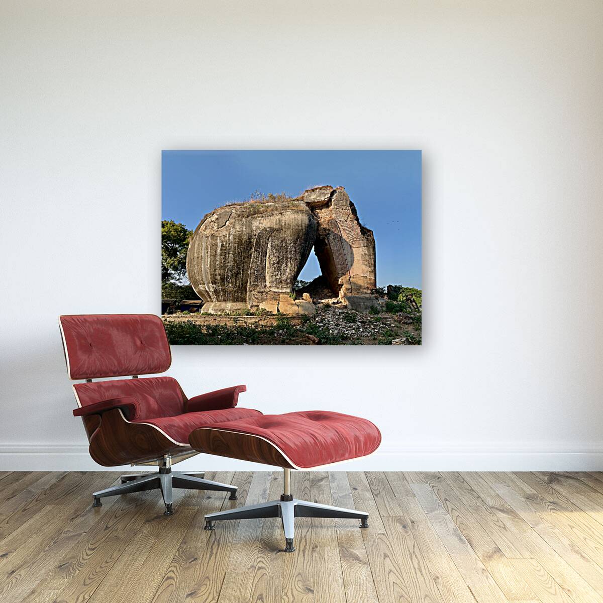 Mingun Pahtodawgyi Elephant Rock Reproduction