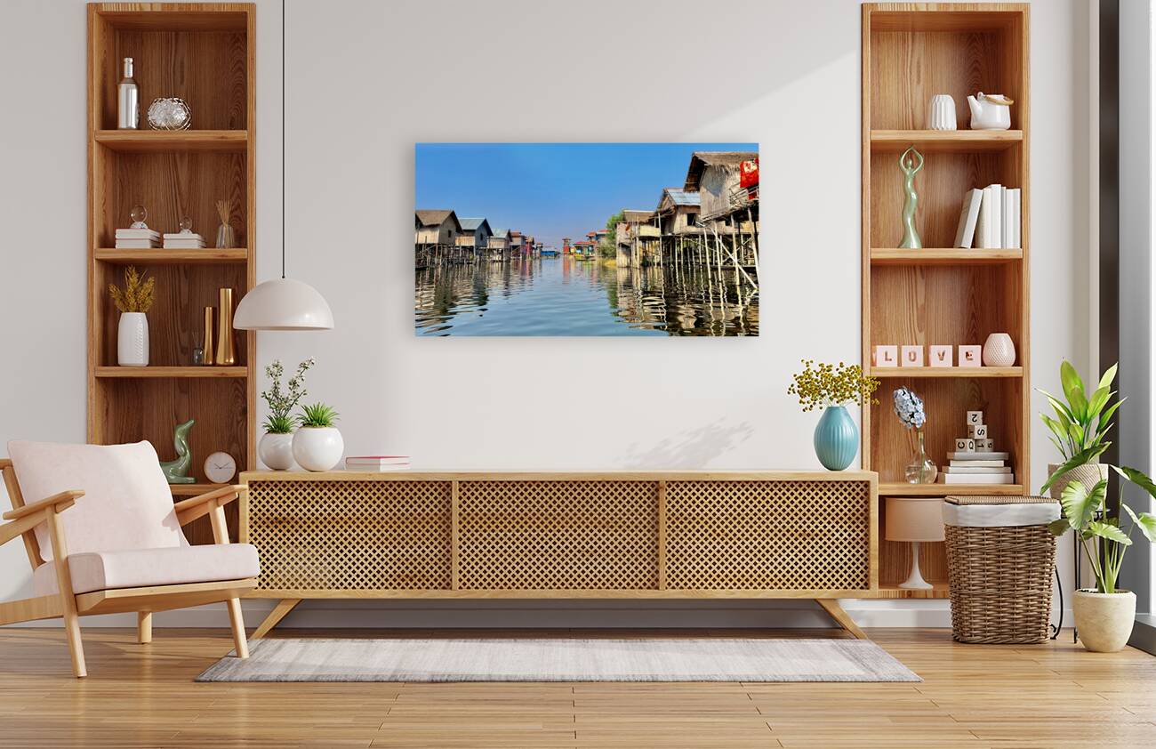 Inle Lake Reflections 4 Reproduction