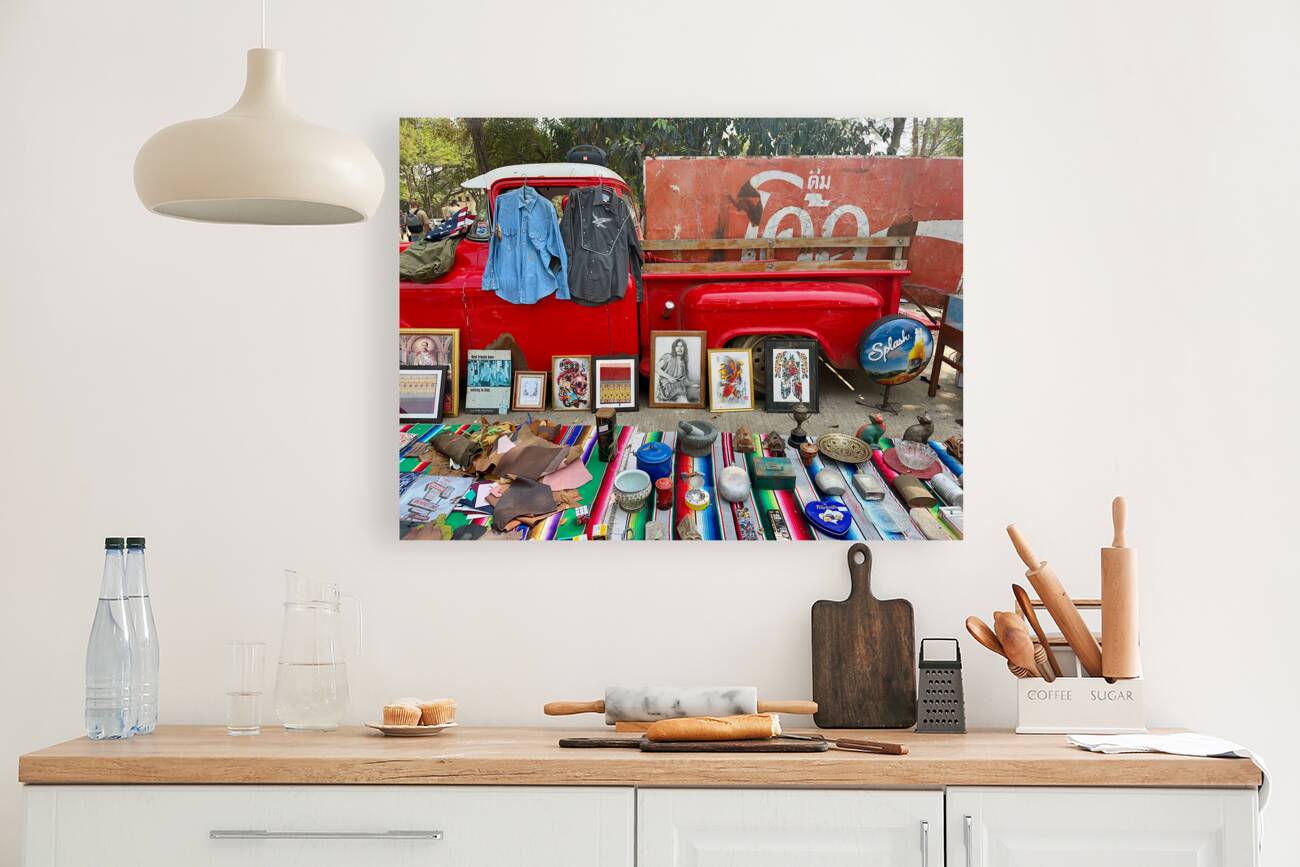 Red Truck Market Reproduction