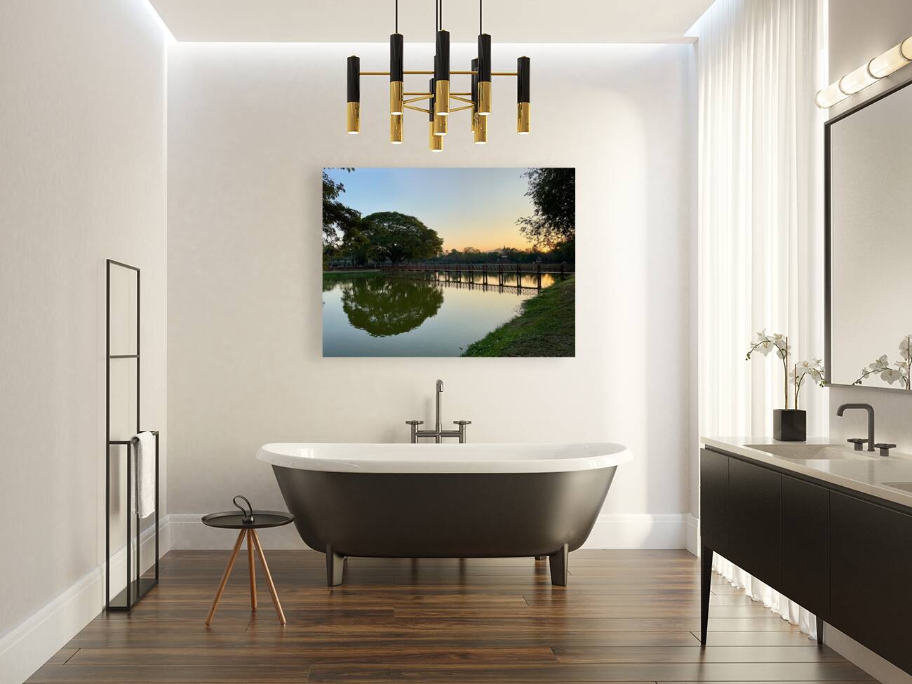 Nice Tree Reflection on the Lake Reproduction