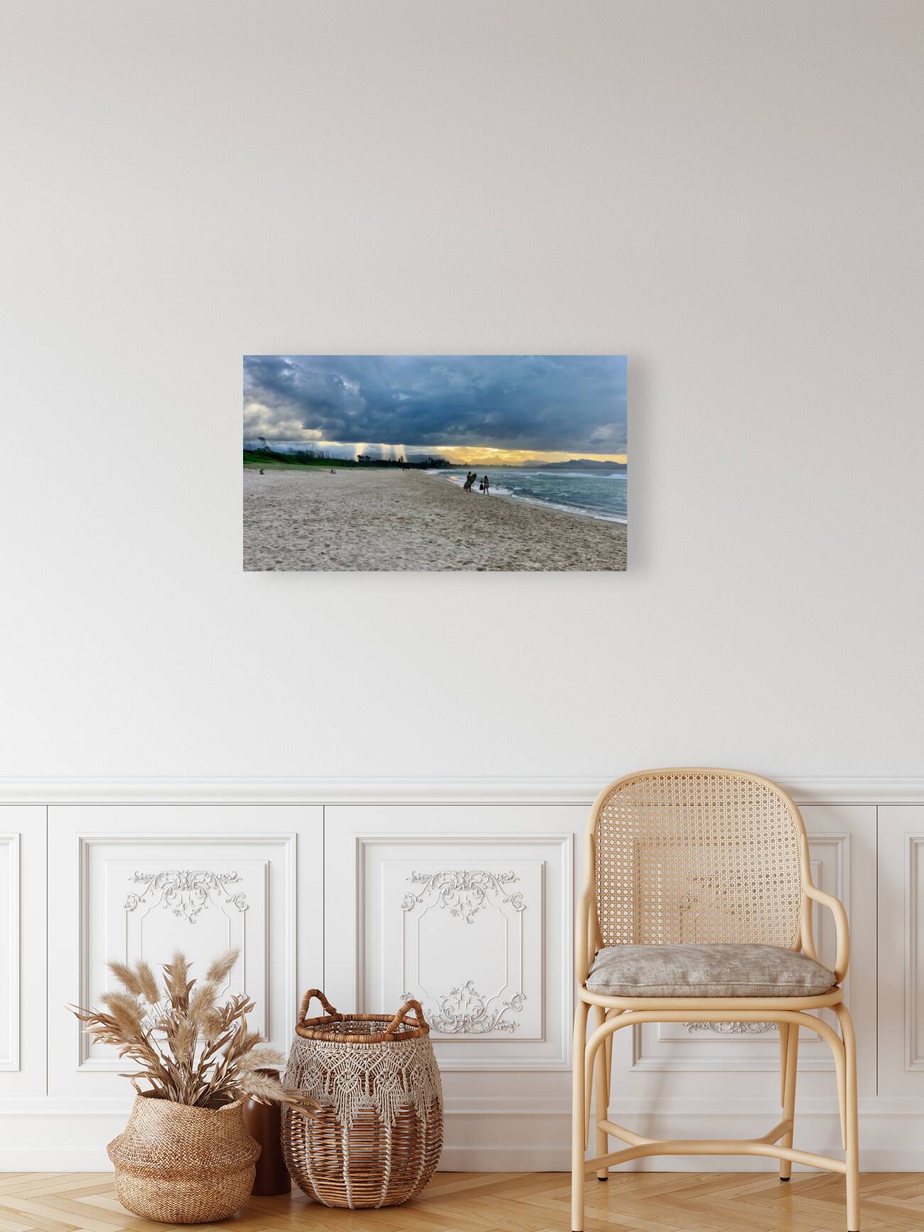 Sun Peaking Through a Dark Sky 1 Reproduction