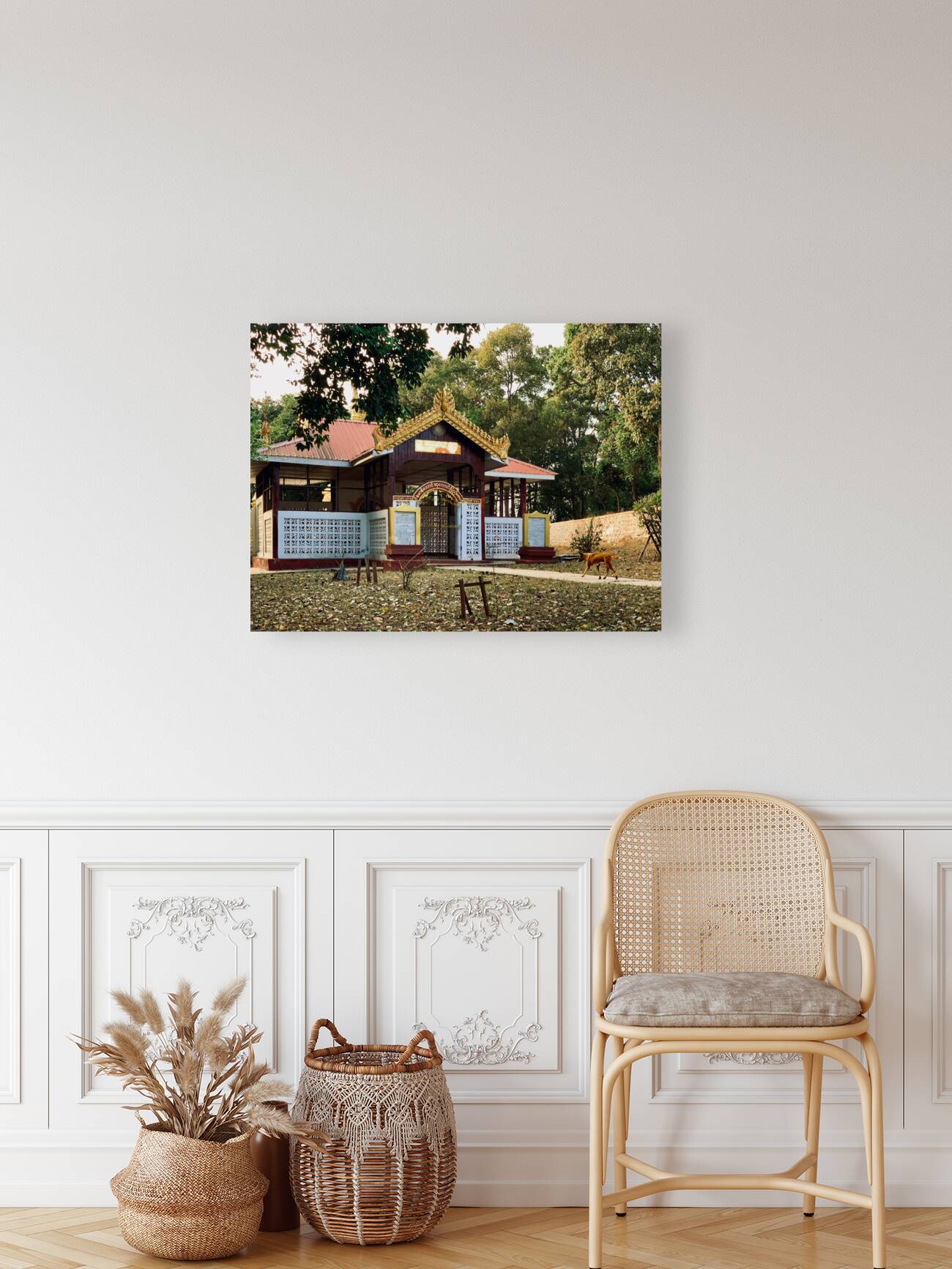 Dog Going to Temple Reproduction