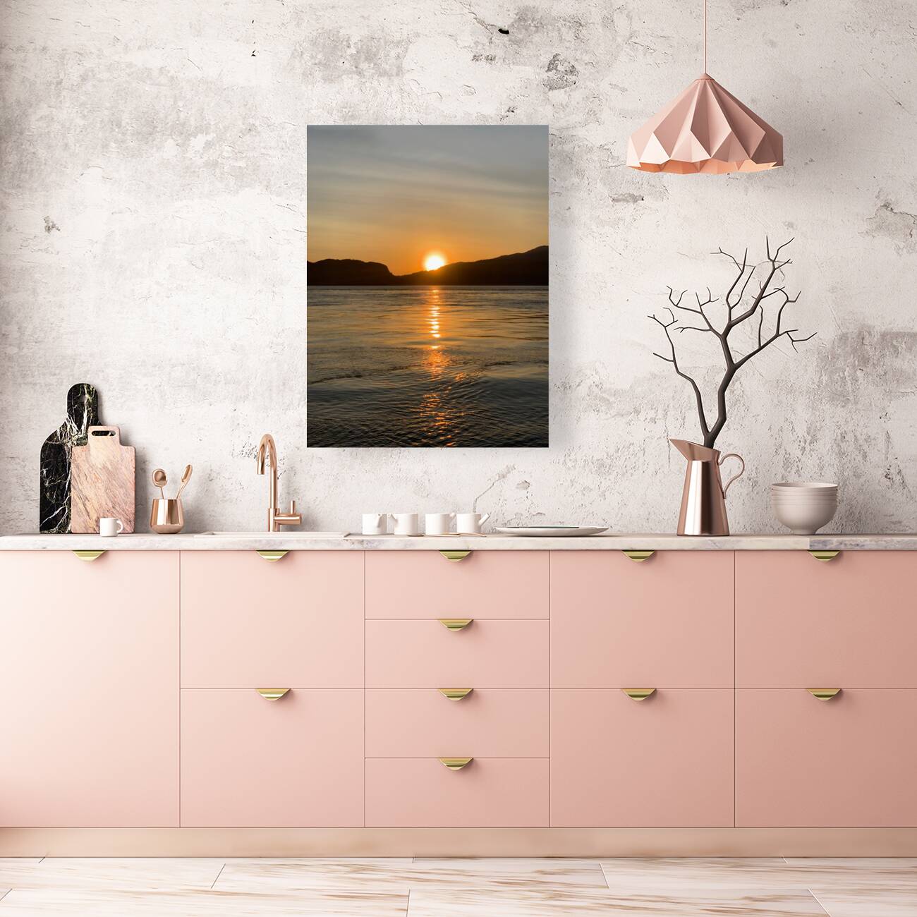 Checkmark Mountain Sunset Reproduction