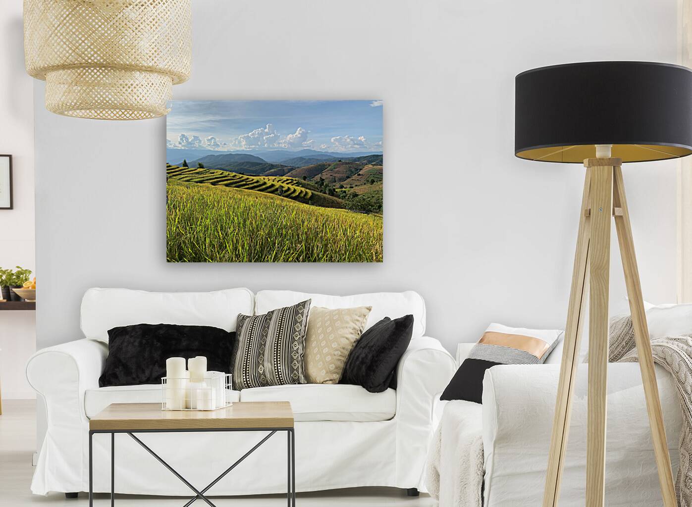 Beautiful Rice Field Reproduction