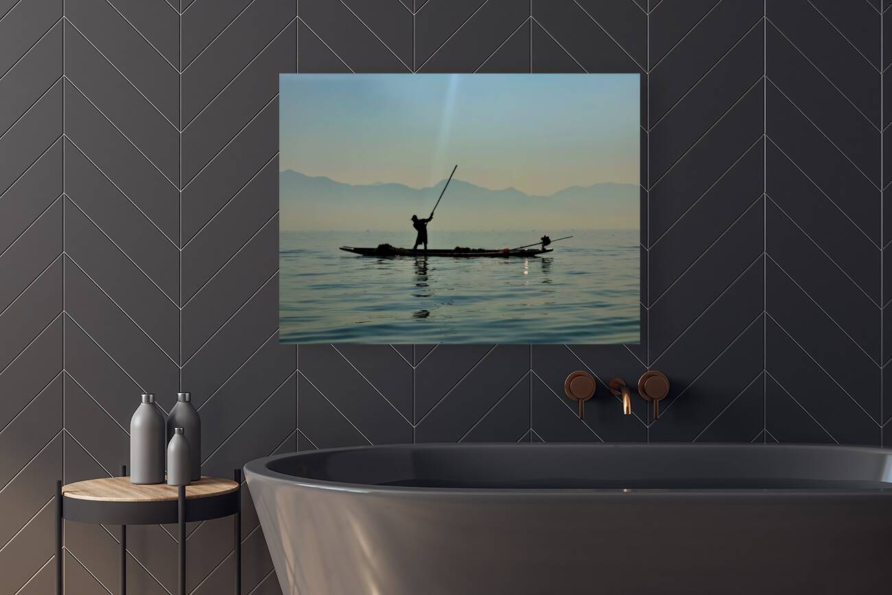 Inle Lake Fisherman 2 in Myanmar Reproduction