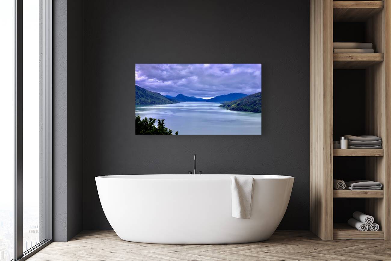 Grey Sky Over the Lake Reproduction