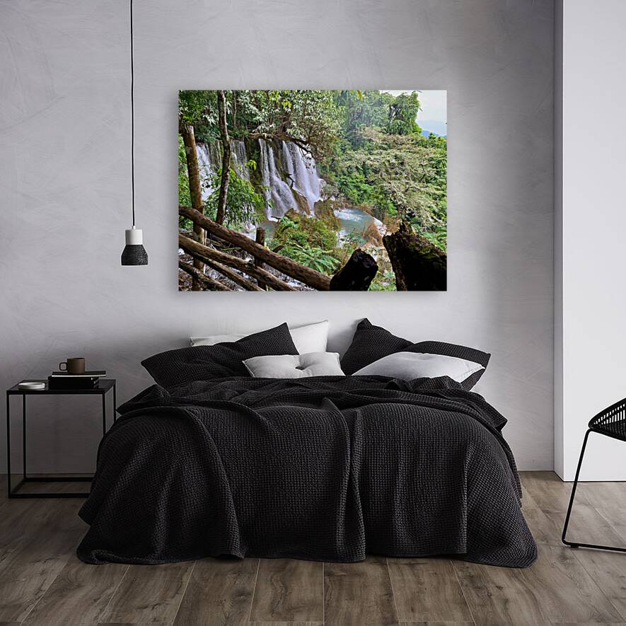 On Top of Kuang Si Waterfalls Reproduction