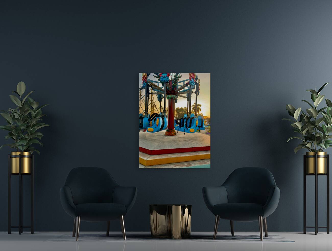 Rides at Sunset Reproduction