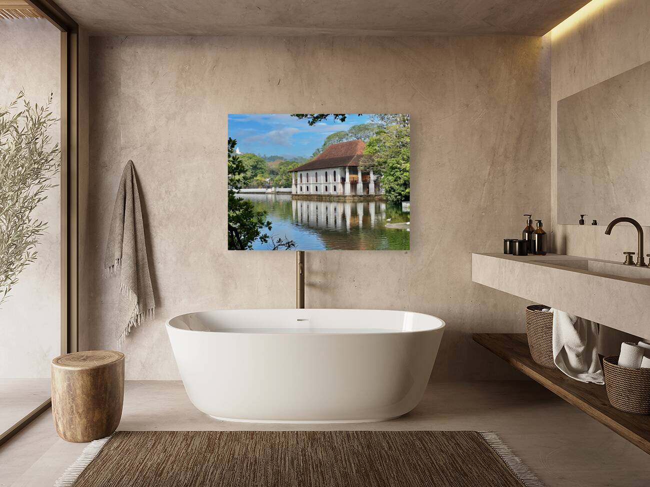 Ulupen Geya on Kandy Lake 2 Reproduction