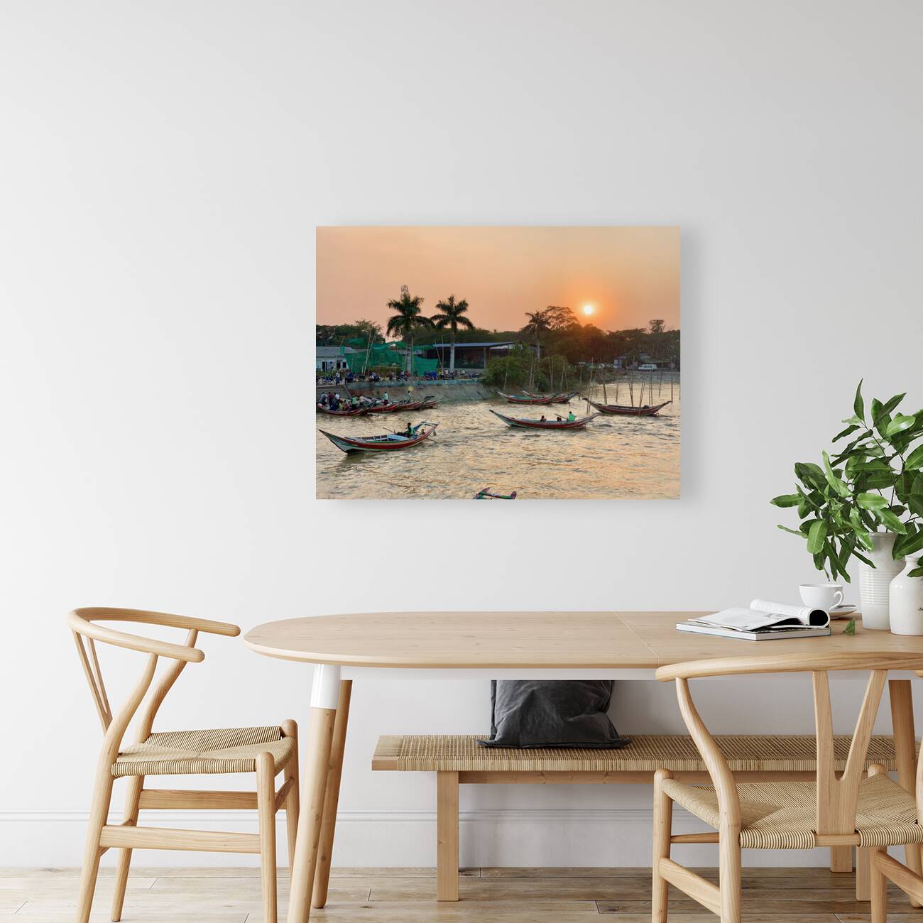 Sunset for the Boatmen Reproduction