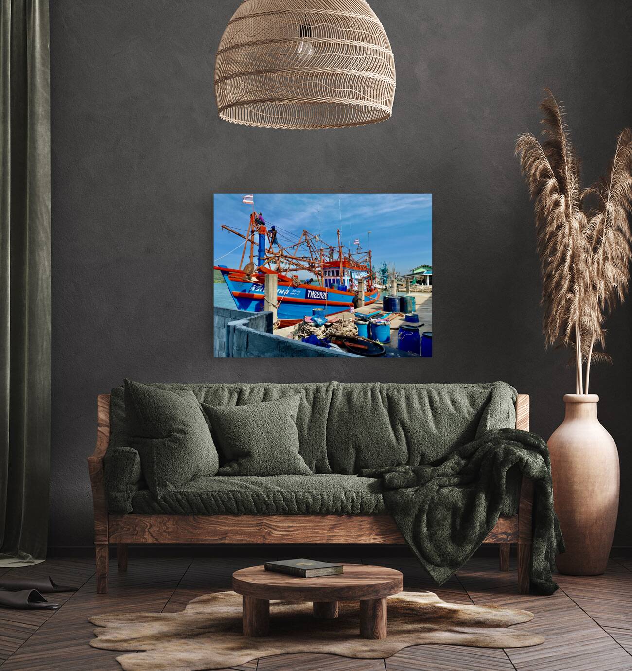 Freshly Painted Boat Reproduction