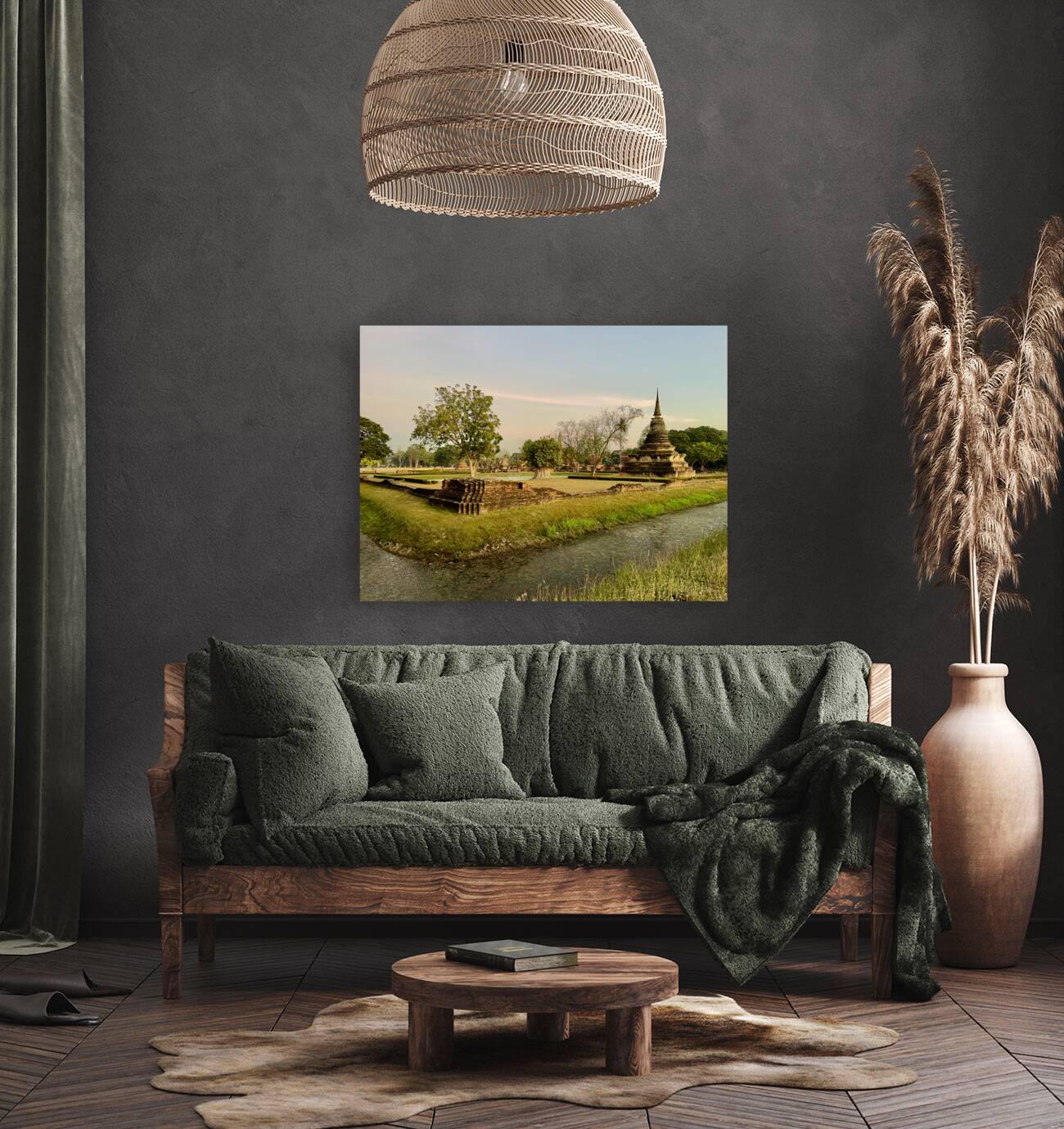 Temple by the Stream Reproduction