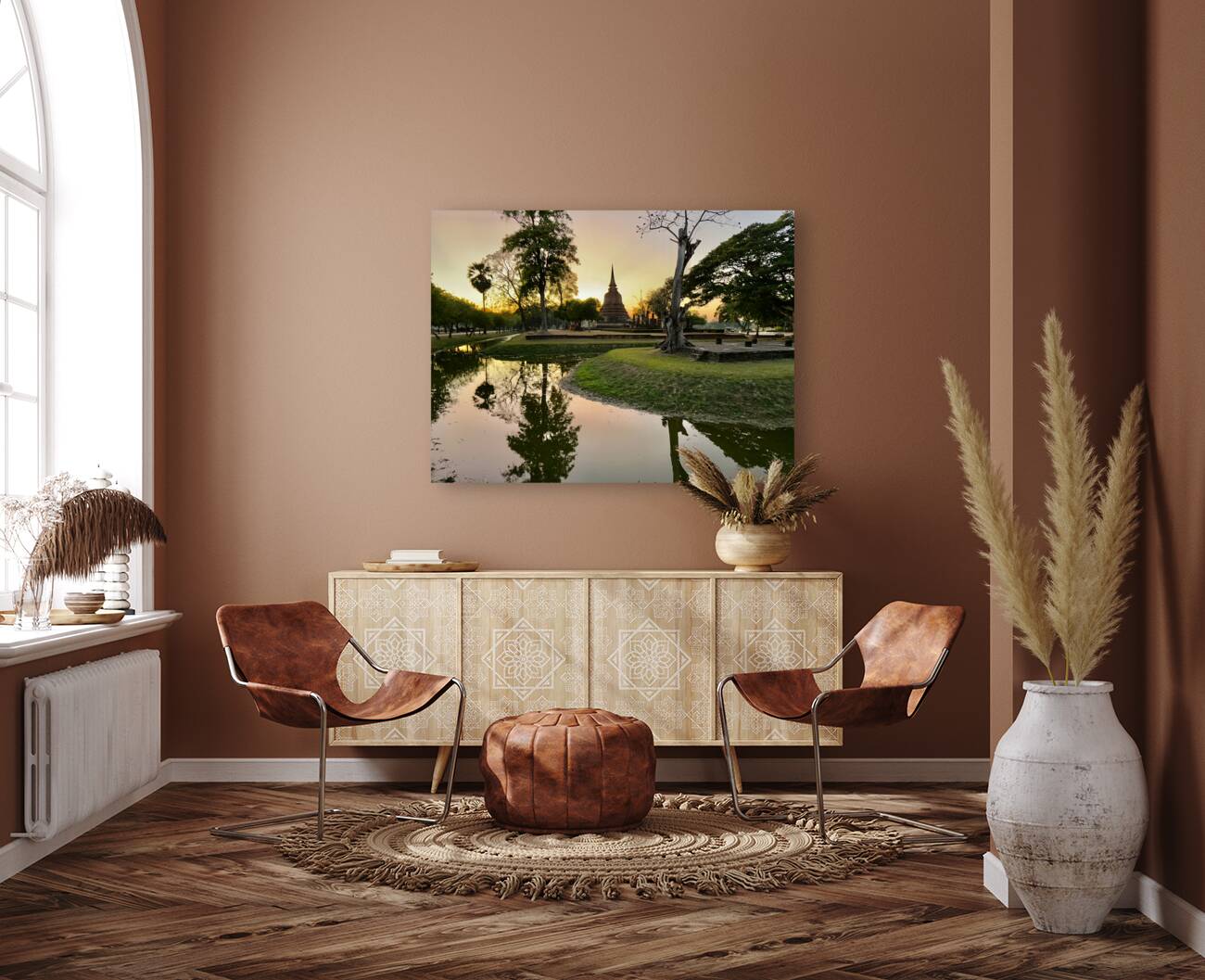 Sunset at the Temple Reproduction