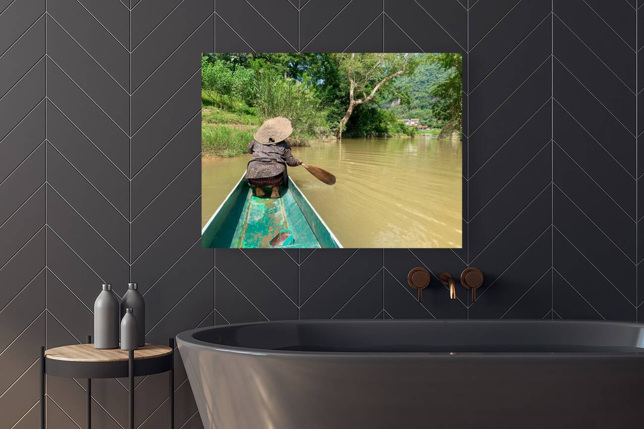 Lady Paddling Reproduction