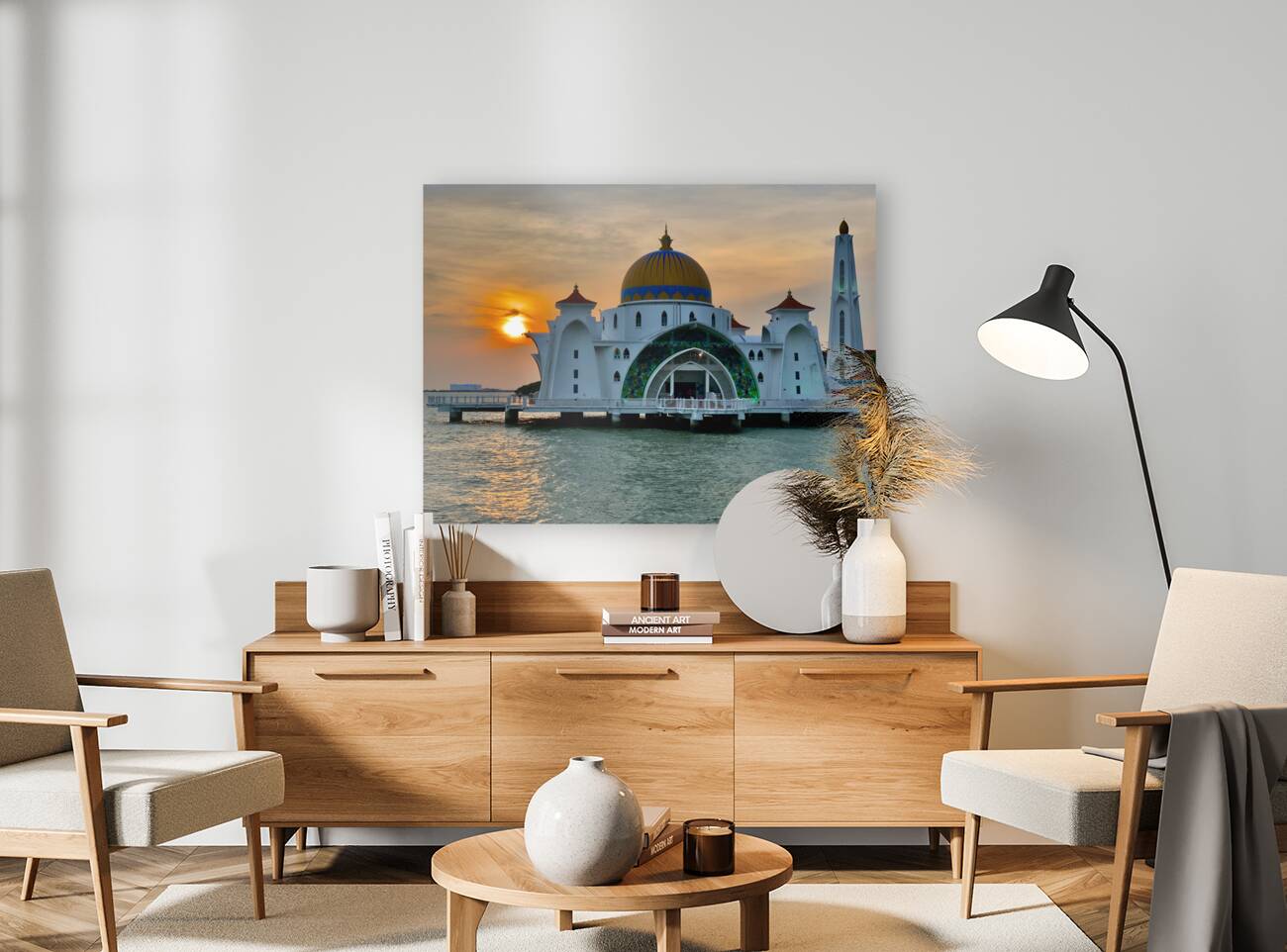 Masjit Selat Mosque Melaka 2 Reproduction