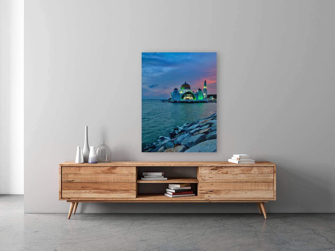 Masjid Selat Mosque in Melaka 3 Reproduction