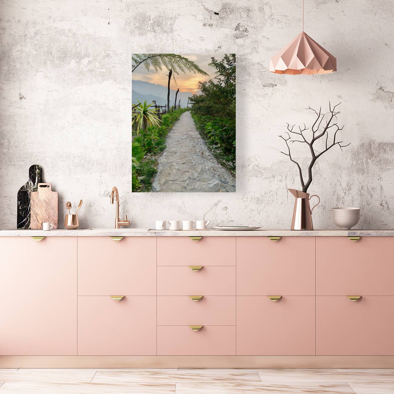 Walking to the Sunset Reproduction