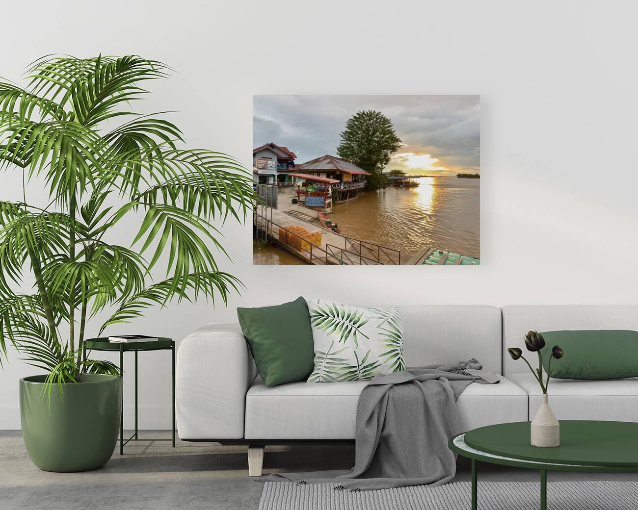 Don Det Sunset Laos 2 Reproduction