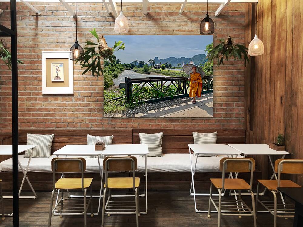 Monk Taking a Walk Reproduction