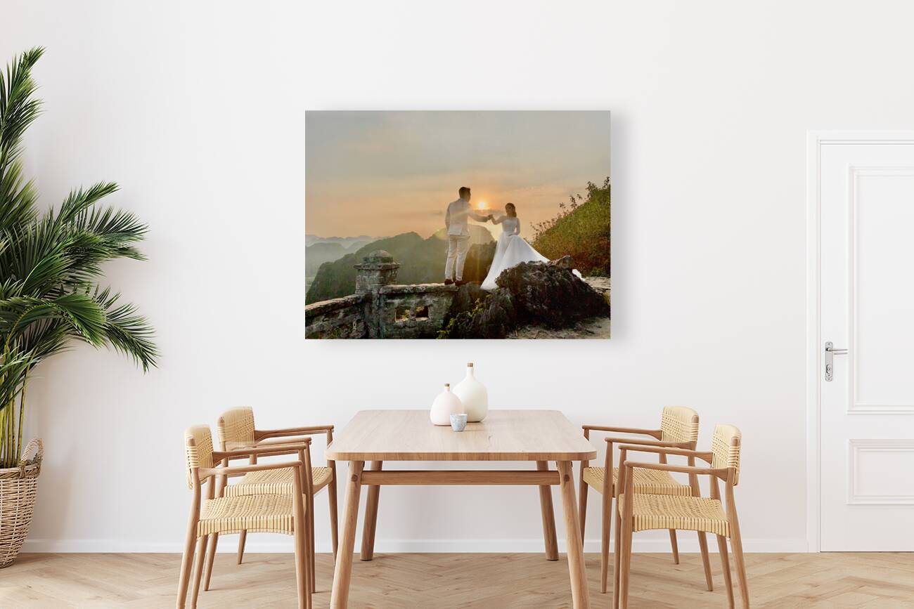 Beautiful Newlyweds at Hang Mua Cave Vietnam 2 Reproduction