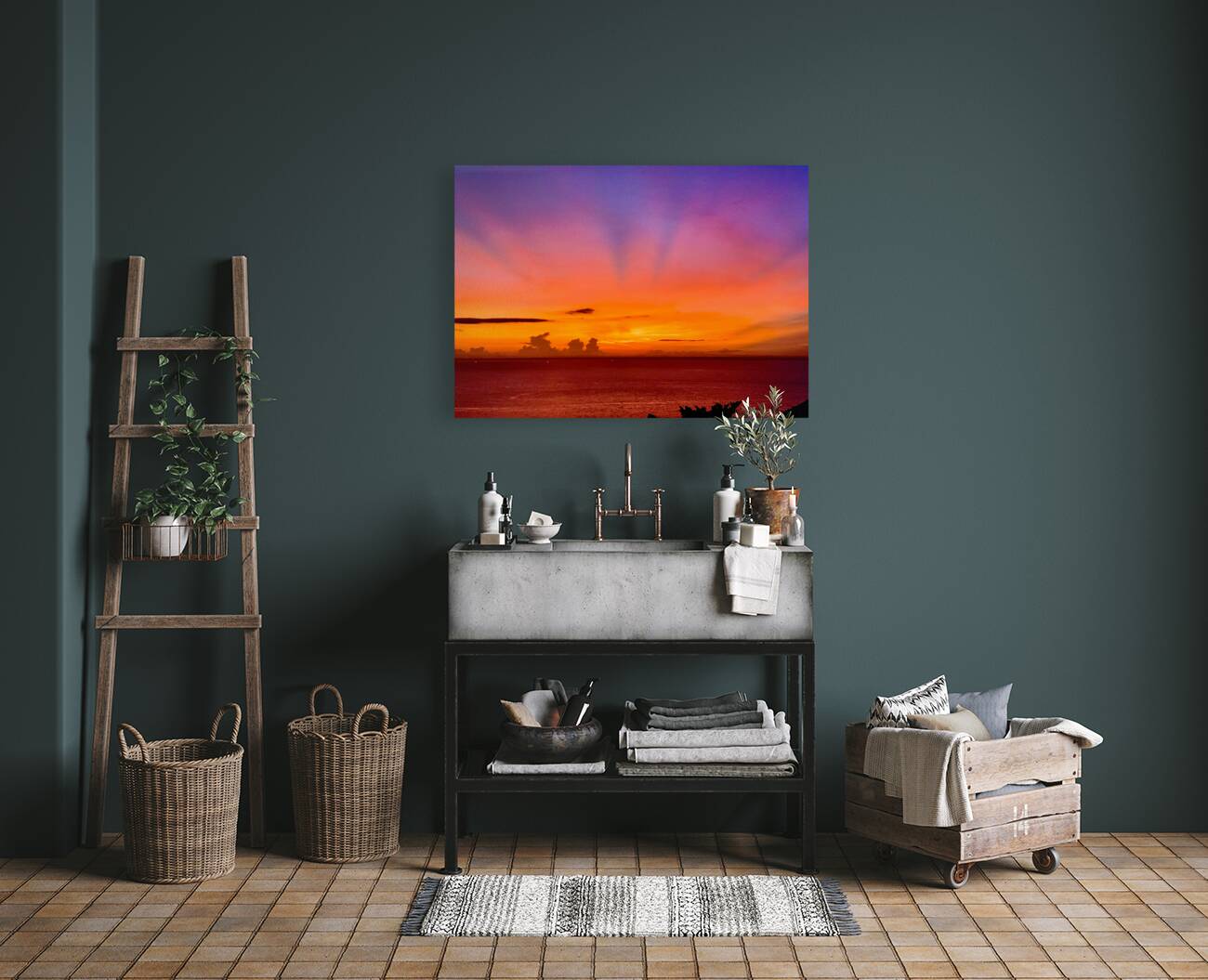 Amazing Colorful Sunset 2 Reproduction